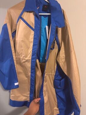Nike x Jordan Blue and Tan Lightweight Mini Dress Jacket